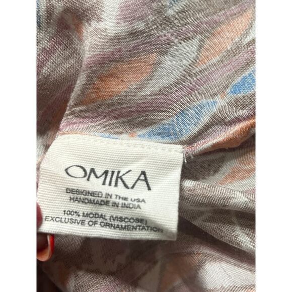 Omika Top Medium Tunic Boho Blouse Shirt Floral Pastel Viscose India Gypsy - Picture 4 of 5